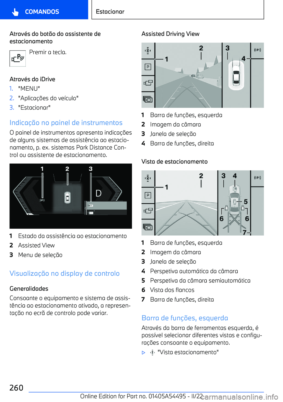 BMW IX 2022  Manual do condutor (in Portuguese) Atrav