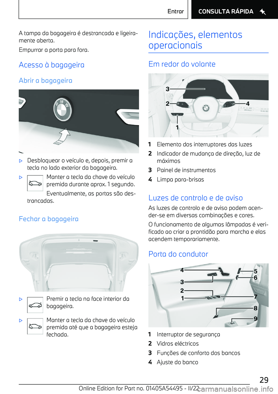 BMW IX 2022  Manual do condutor (in Portuguese) A tampa da bagageira 