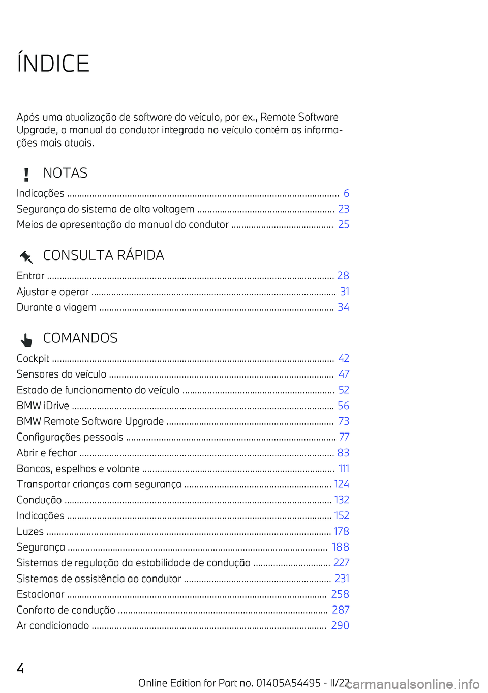 BMW IX 2022  Manual do condutor (in Portuguese) 6NDICEAp (s uma atualiza