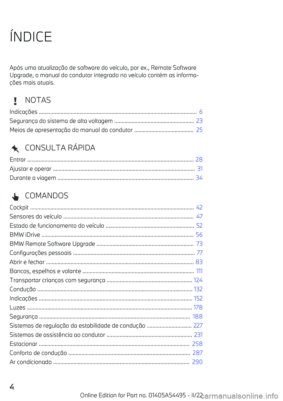 BMW IX 2022 Manual do condutor (in Portuguese) 6NDICEAp (s uma atualiza BMW IX 2022 Manual do condutor (in Portuguese) 6NDICEAp (s uma atualiza