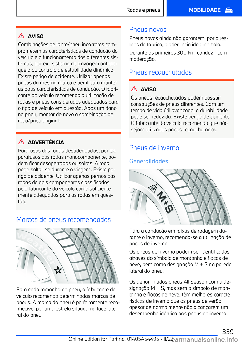 BMW IX 2022  Manual do condutor (in Portuguese) AVISO
Combina