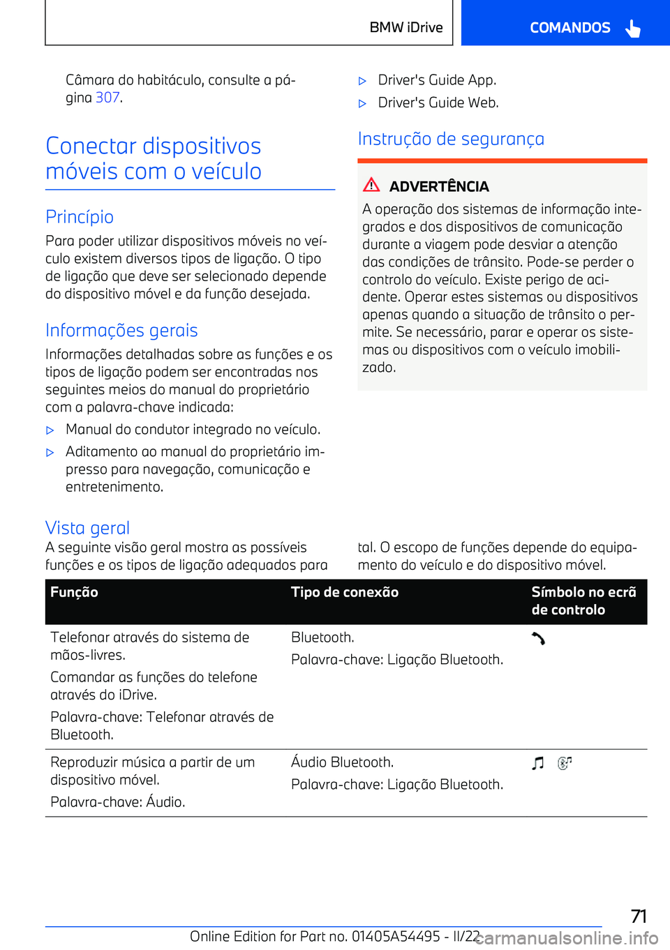 BMW IX 2022  Manual do condutor (in Portuguese) C