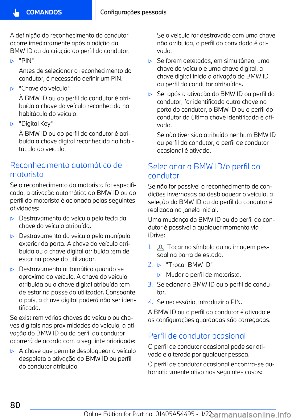 BMW IX 2022  Manual do condutor (in Portuguese) A defini