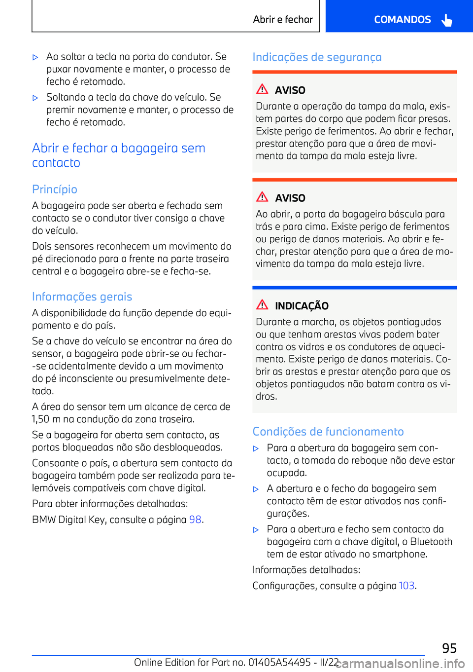BMW IX 2022  Manual do condutor (in Portuguese) 