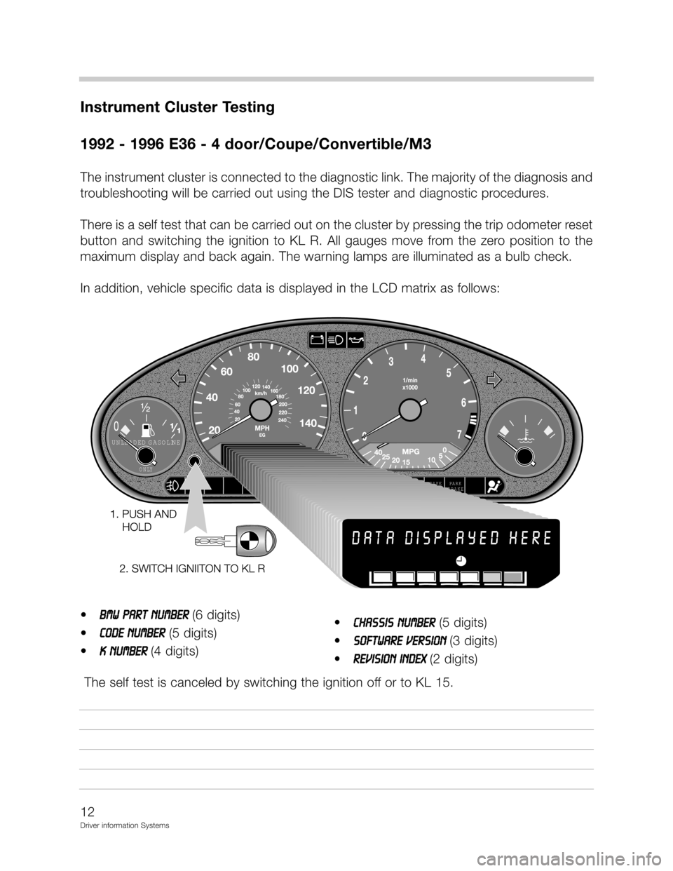 BMW Z3 CONVERTIBLE 2001 E36 Driver Information Systems Manual 
		!	+
9==><9==<8

5
-	5
	"	5
	

	!!

E;!!
	8
:

8!