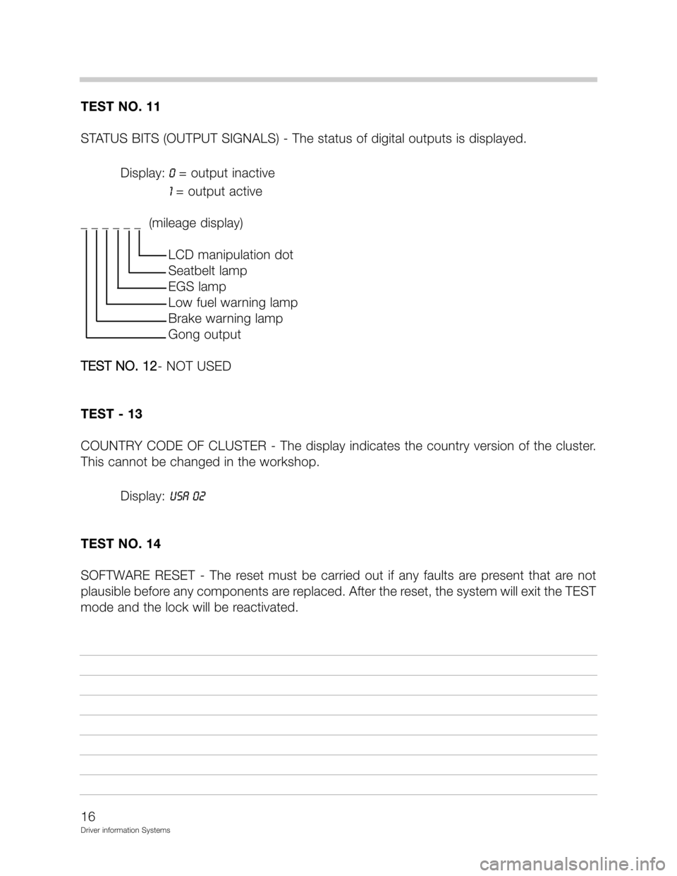 BMW Z3 ROADSTER 1996 E36 Driver Information Systems Manual !!% @99
.-A. .4A+A.<=-1.5	;!
		!
!

>I		2
I		2
JJJJJJ4

!
5
1
	
!
.8



0<.