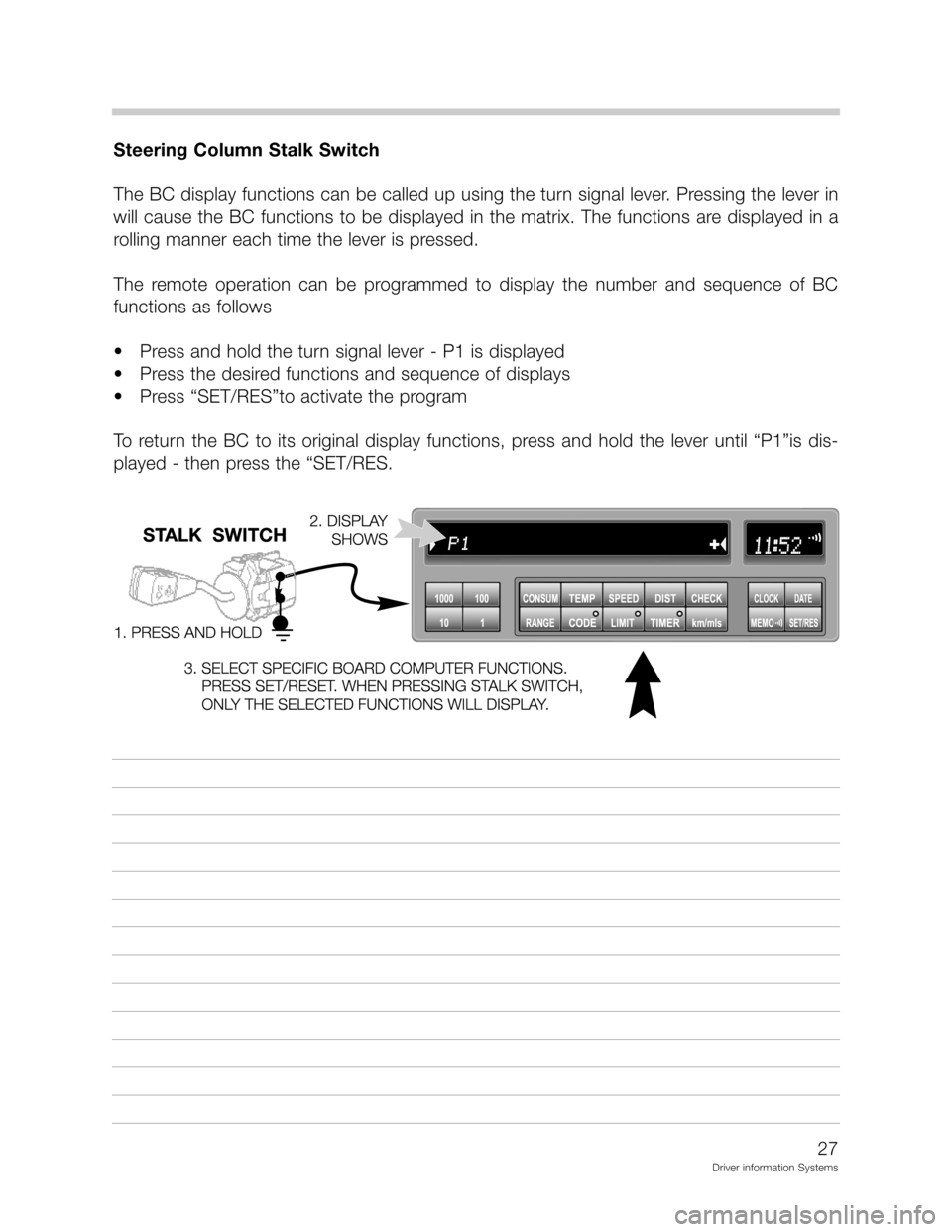 BMW Z3 CONVERTIBLE 1999 E36 Driver Information Systems Manual 		+
1
 !
;	8

!			

2+
2
:

	 ;	8!
!
F;	!