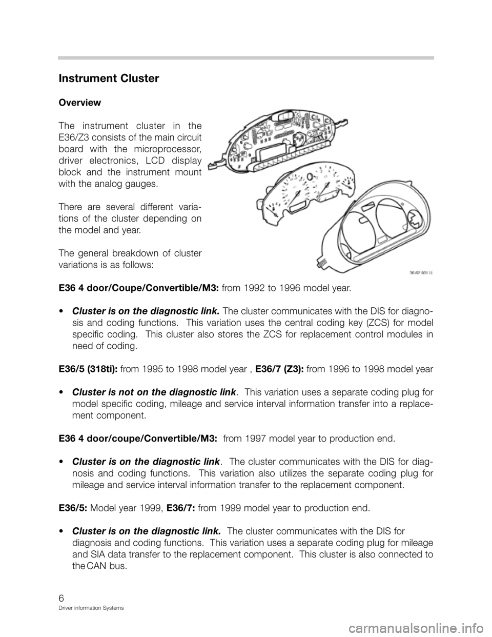 BMW Z3 CONVERTIBLE 1995 E36 Driver Information Systems Manual 
		
 		1
 	
 
	  
0");
	
8! :  
C
!2 
C 1 !

8
 !  	
 
	