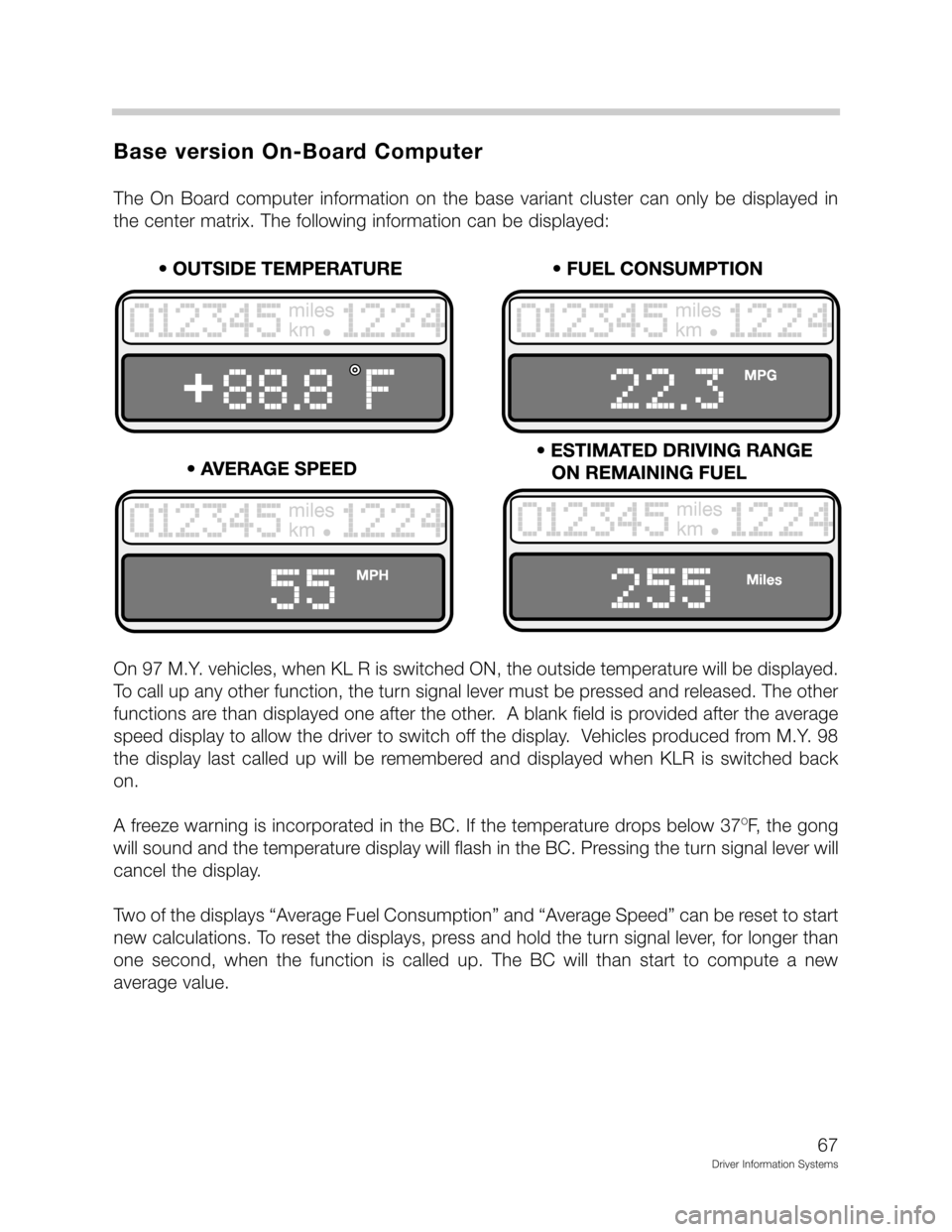 BMW Z3 ROADSTER 2002 E36 Driver Information Systems Manual 		
 <

-	
   ! 
	 ;
   8 2 
	  
 8 !
! 

F;

:;
8!
!>
*