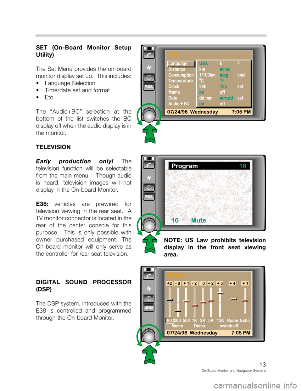 BMW 3 SERIES 2002 E46 On Board Monitor System User Guide  ;!" 	!  /
9  -<
# ( 
 
&  

	


#

 3
(
 #	4
	
 
# ?F!@ 