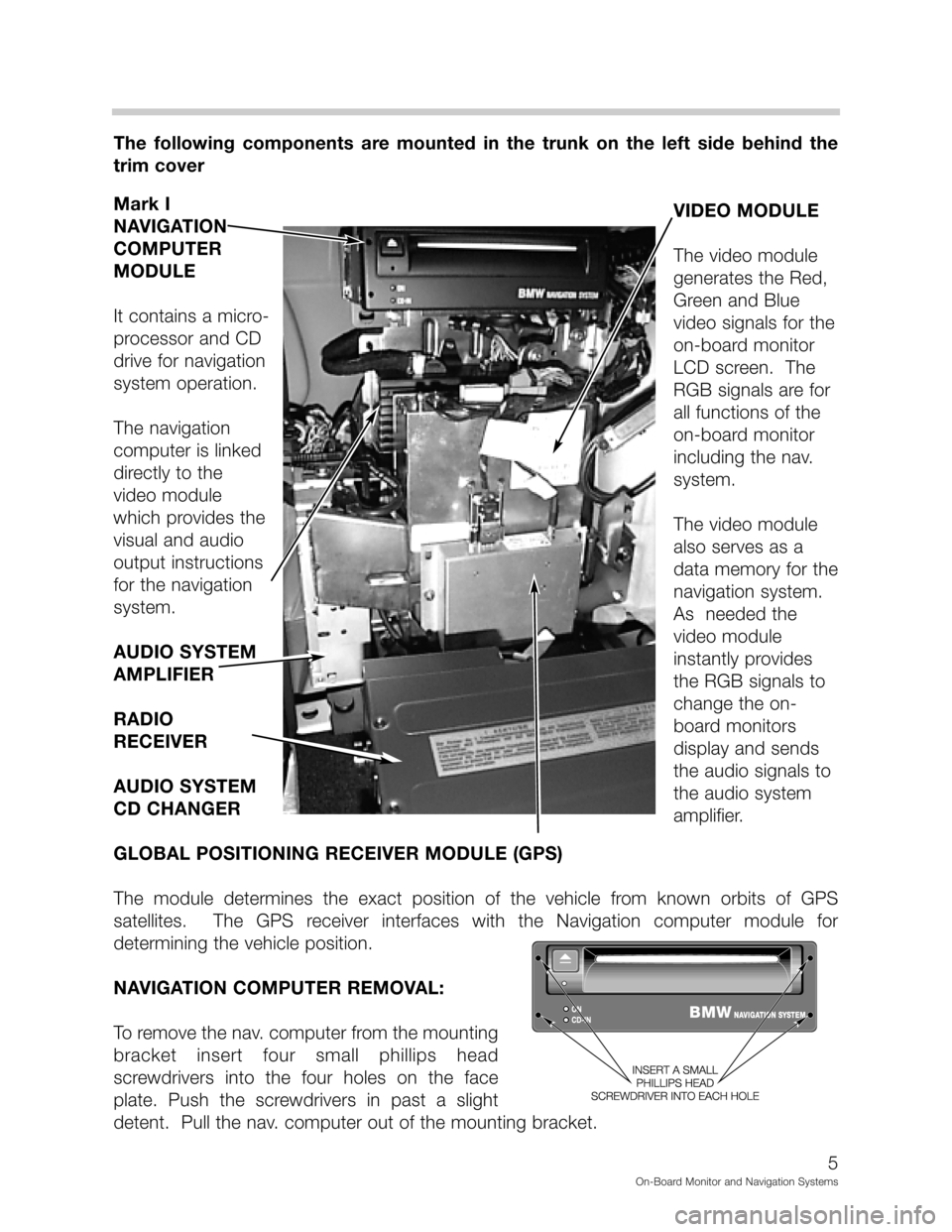 BMW 5 SERIES 1998 E39 On Board Monitor System Workshop Manual & 67 !1 ./!! " .!  ! & !0 ! & 6   *& ! &
 .,
	"0

4
8

2	9
	93
0

	


!
&
&
