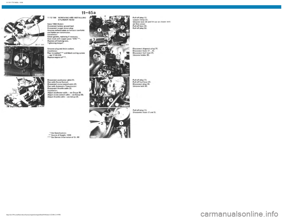 BMW E30 1982 Repair Manual
01 50 9 770 560De - 0106
http://ee1394.com/bmw/docs/factory/repair/en/repair/htm/0106.htm11/23/06 2:19 PM BMW E30 1982 Repair Manual
01 50 9 770 560De - 0106
http://ee1394.com/bmw/docs/factory/repair/en/repair/htm/0106.htm11/23/06 2:19 PM