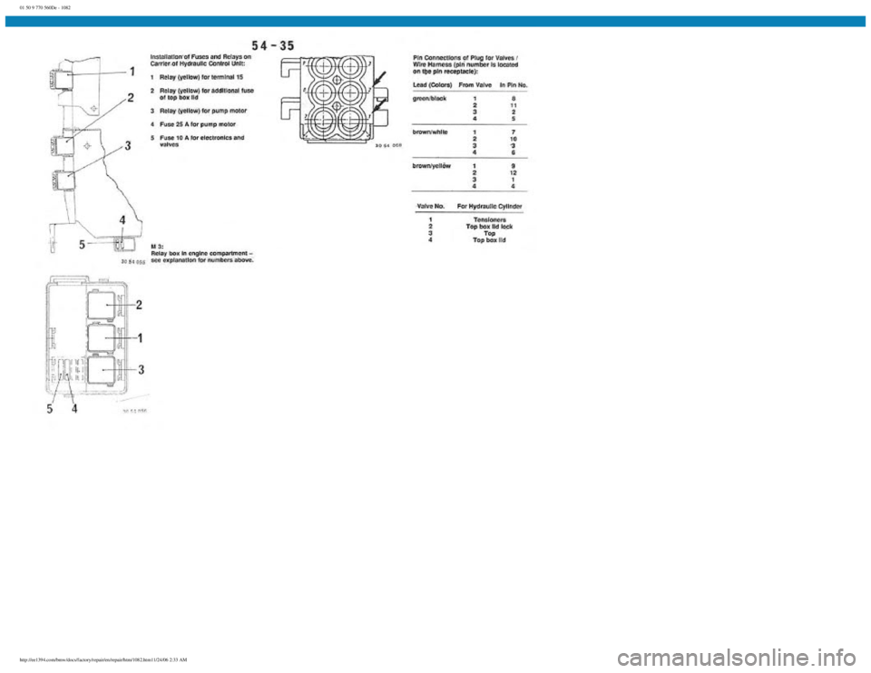 BMW E30 1982 Repair Manual
01 50 9 770 560De - 1082
http://ee1394.com/bmw/docs/factory/repair/en/repair/htm/1082.htm11/24/06 2:33 AM BMW E30 1982 Repair Manual
01 50 9 770 560De - 1082
http://ee1394.com/bmw/docs/factory/repair/en/repair/htm/1082.htm11/24/06 2:33 AM