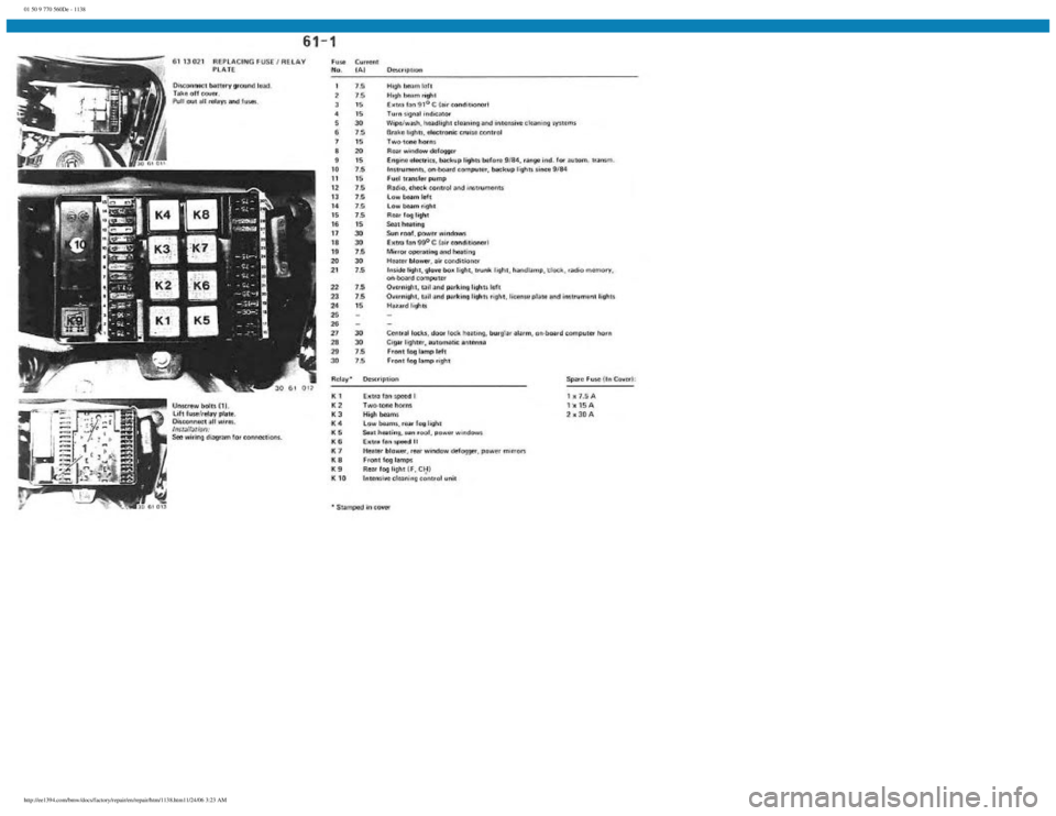 BMW E30 1982  Repair Manual 
01 50 9 770 560De - 1138
 
http://ee1394.com/bmw/docs/factory/repair/en/repair/htm/1138.htm11/24/06 3:23 AM 
