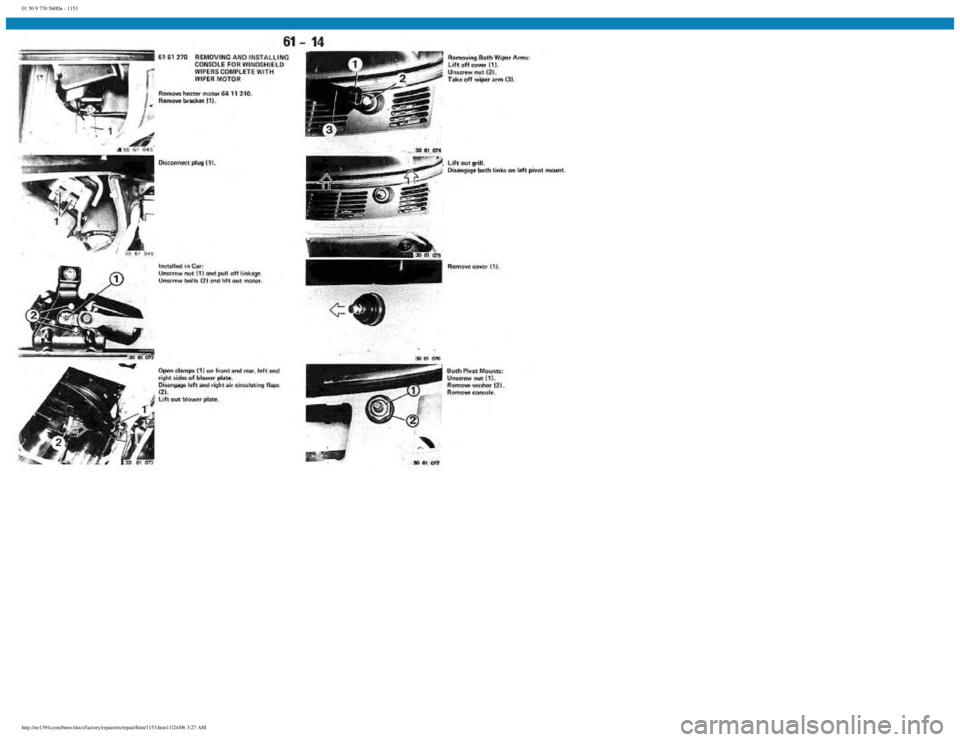 BMW E30 1982 Repair Manual
01 50 9 770 560De - 1153
http://ee1394.com/bmw/docs/factory/repair/en/repair/htm/1153.htm11/24/06 3:27 AM BMW E30 1982 Repair Manual
01 50 9 770 560De - 1153
http://ee1394.com/bmw/docs/factory/repair/en/repair/htm/1153.htm11/24/06 3:27 AM