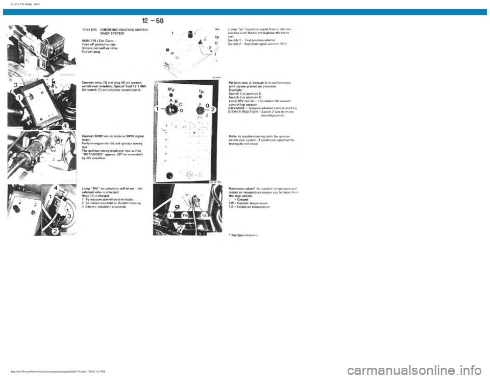 BMW E30 1982 Repair Manual
01 50 9 770 560De - 0175
http://ee1394.com/bmw/docs/factory/repair/en/repair/htm/0175.htm11/23/06 2:41 PM BMW E30 1982 Repair Manual
01 50 9 770 560De - 0175
http://ee1394.com/bmw/docs/factory/repair/en/repair/htm/0175.htm11/23/06 2:41 PM
