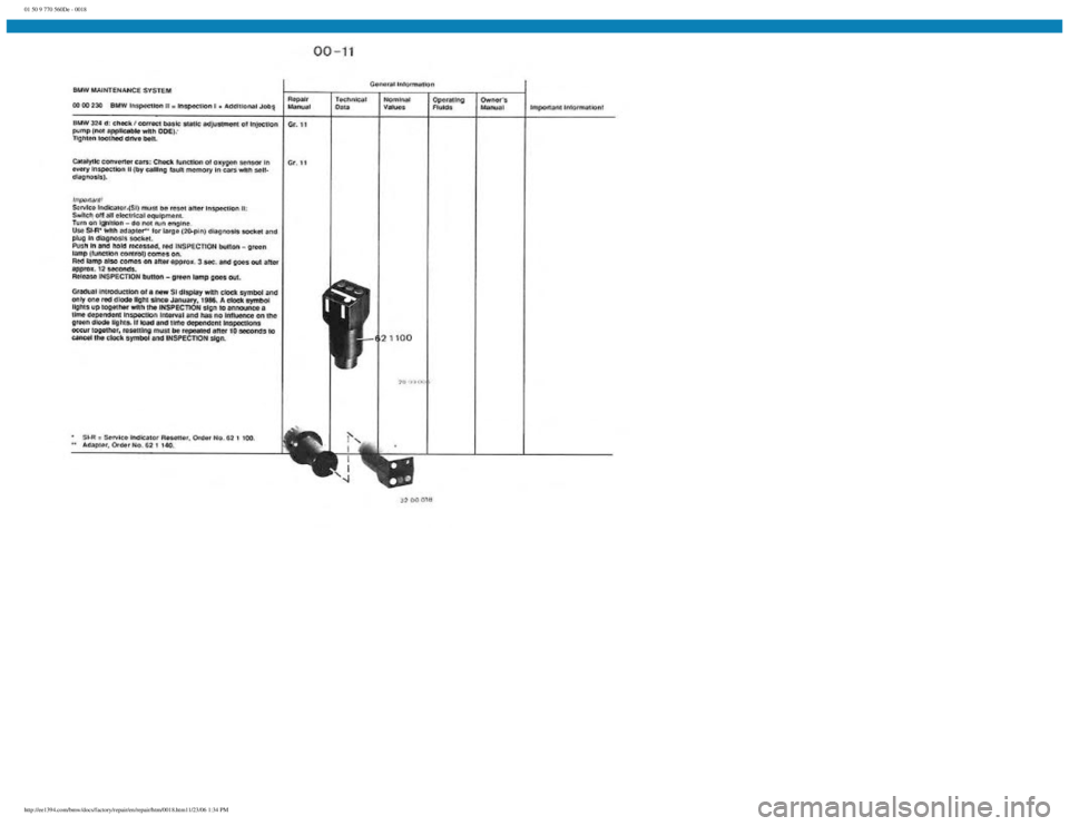 BMW E30 1982 User Guide
01 50 9 770 560De - 0018
http://ee1394.com/bmw/docs/factory/repair/en/repair/htm/0018.htm11/23/06 1:34 PM BMW E30 1982 User Guide
01 50 9 770 560De - 0018
http://ee1394.com/bmw/docs/factory/repair/en/repair/htm/0018.htm11/23/06 1:34 PM