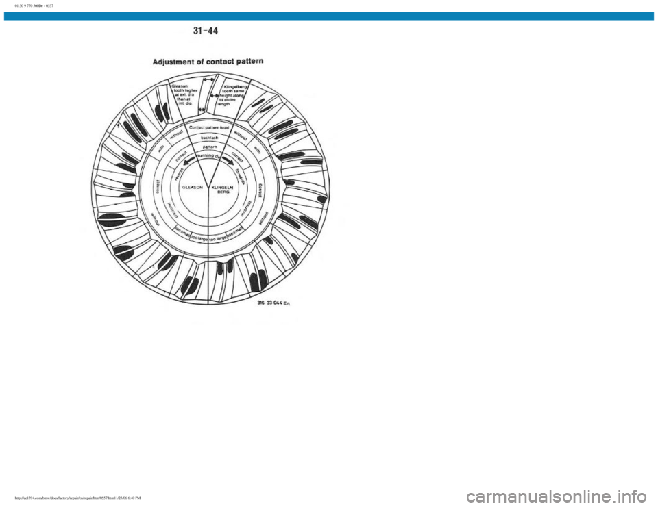 BMW E30 1982 Repair Manual
01 50 9 770 560De - 0557
http://ee1394.com/bmw/docs/factory/repair/en/repair/htm/0557.htm11/23/06 6:40 PM BMW E30 1982 Repair Manual
01 50 9 770 560De - 0557
http://ee1394.com/bmw/docs/factory/repair/en/repair/htm/0557.htm11/23/06 6:40 PM