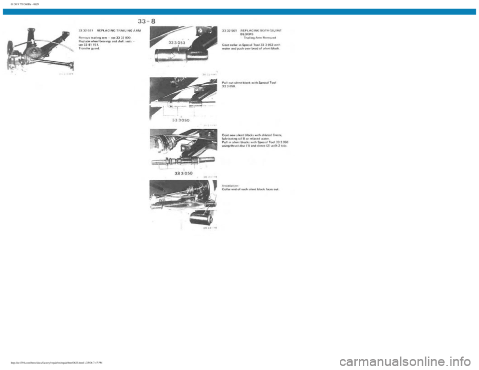 BMW E30 1982 Repair Manual
01 50 9 770 560De - 0629
http://ee1394.com/bmw/docs/factory/repair/en/repair/htm/0629.htm11/23/06 7:47 PM BMW E30 1982 Repair Manual
01 50 9 770 560De - 0629
http://ee1394.com/bmw/docs/factory/repair/en/repair/htm/0629.htm11/23/06 7:47 PM