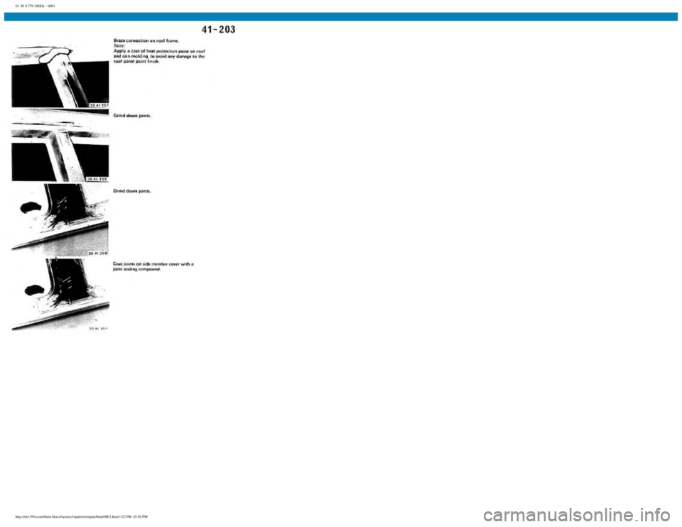 BMW E30 1982 Repair Manual
01 50 9 770 560De - 0801
http://ee1394.com/bmw/docs/factory/repair/en/repair/htm/0801.htm11/23/06 10:38 PM BMW E30 1982 Repair Manual
01 50 9 770 560De - 0801
http://ee1394.com/bmw/docs/factory/repair/en/repair/htm/0801.htm11/23/06 10:38 PM