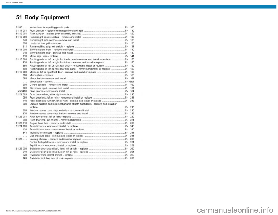 BMW E30 1982 Repair Manual
01 50 9 770 560De - 0893
http://ee1394.com/bmw/docs/factory/repair/en/repair/htm/0893.htm11/24/06 12:06 AM BMW E30 1982 Repair Manual
01 50 9 770 560De - 0893
http://ee1394.com/bmw/docs/factory/repair/en/repair/htm/0893.htm11/24/06 12:06 AM