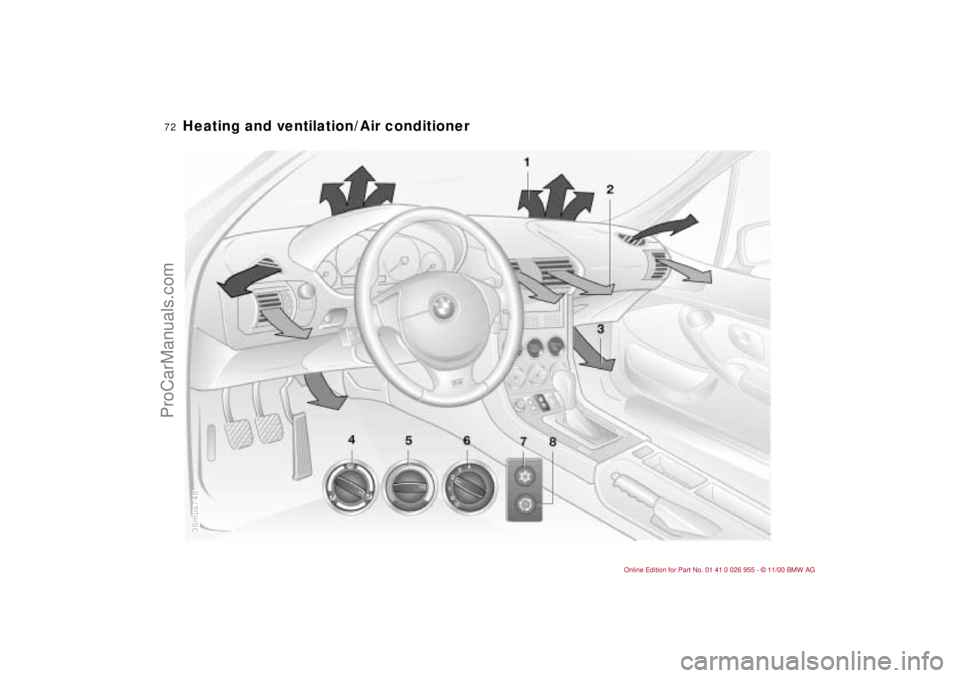 BMW M ROADSTER COUPE 2001 Manual PDF 72n
36mus748
Heating and ventilation/Air conditioner
ProCarManuals.com BMW M ROADSTER COUPE 2001 Manual PDF 72n
36mus748
Heating and ventilation/Air conditioner
ProCarManuals.com
