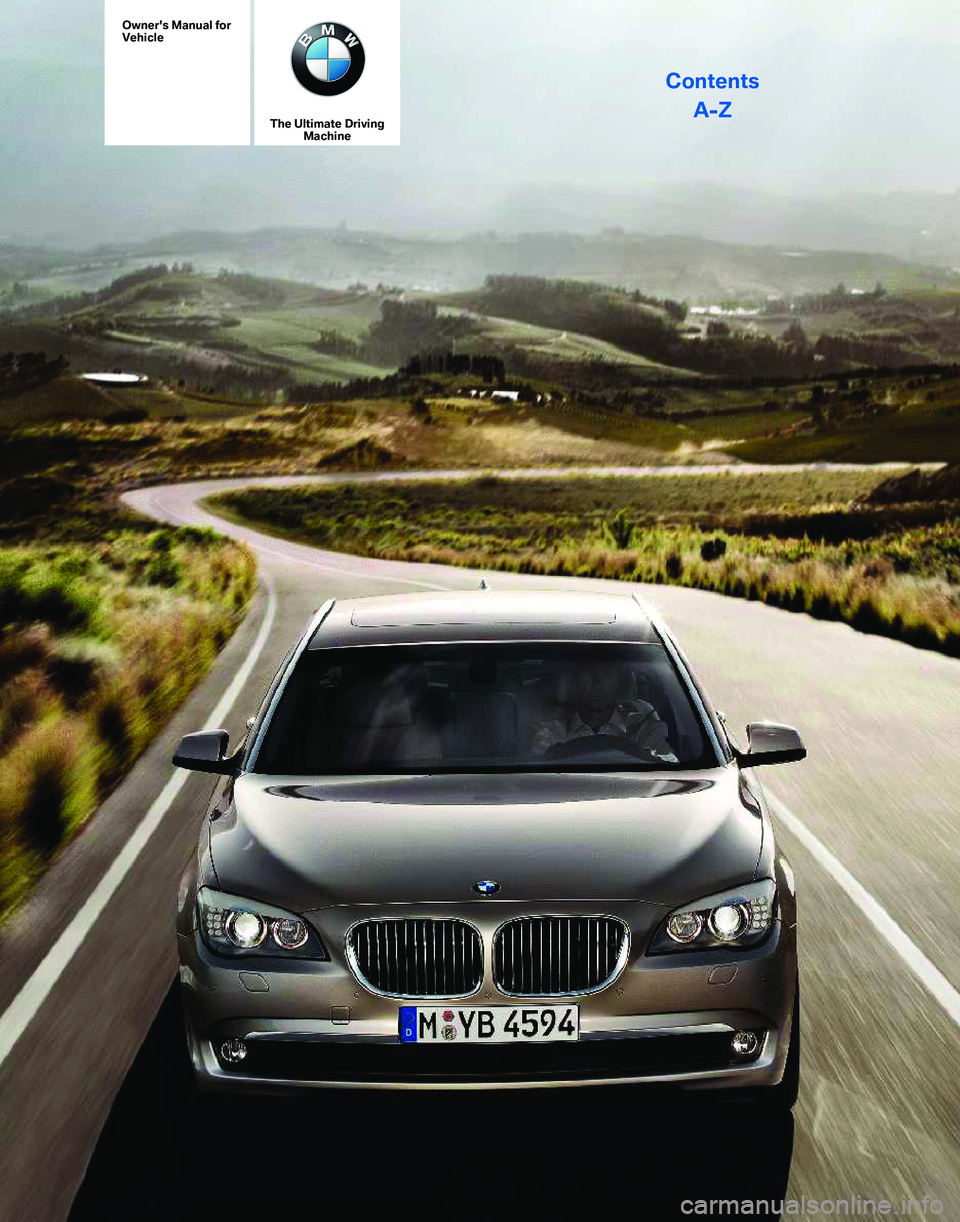 BMW 7 SERIES 2010 Owners Manual BMW 7 SERIES 2010 Owners Manual