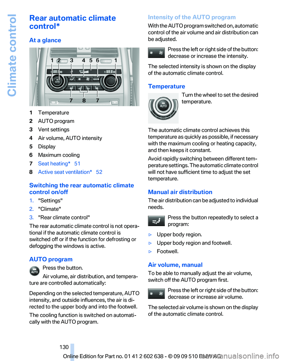 BMW 7 SERIES 2010 Owners Manual BMW 7 SERIES 2010 Owners Manual
