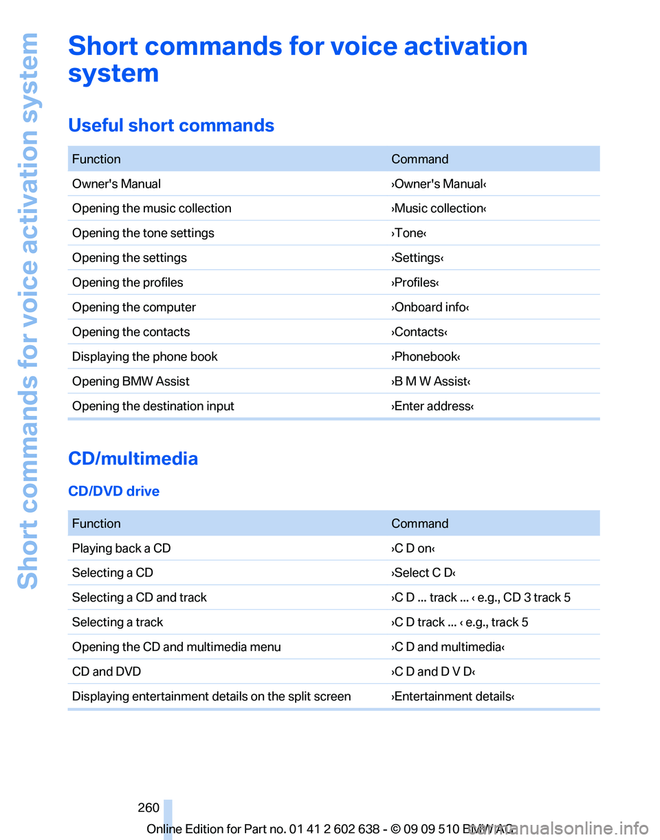 BMW 7 SERIES 2010 Owners Manual BMW 7 SERIES 2010 Owners Manual