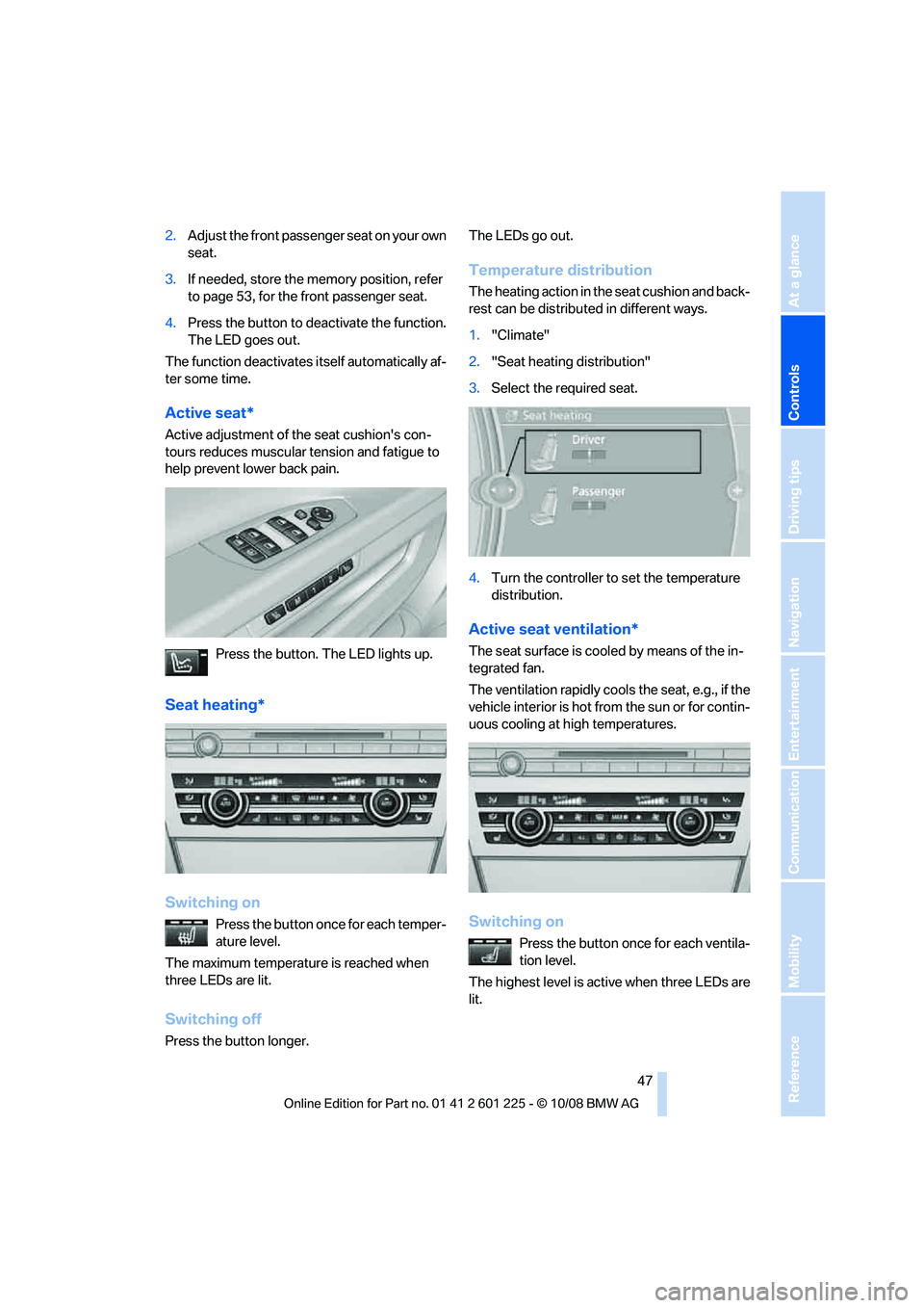 BMW 7 SERIES 2009 Service Manual ���"�E�K�V�T�U��U�I�F��G�S�P�O�U��Q�B�T�T�F�O�H�F�S��T�F�B�U��P�O��Z�P�V�S��P�X�O
�T�F�B�U�
�� �*�G��O�F�F�E�F�E�
��T�U�P�S�F��U�I�F��N�F�N�P�S�Z��Q�P�T�J�U�J�P�O�
��S�F�G�F�S
�U�P�