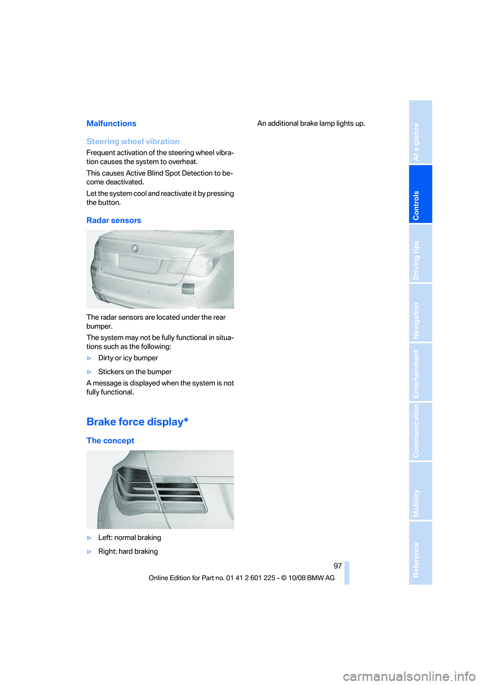 BMW 7 SERIES 2009  Owners Manual �.�B�M�G�V�O�D�U�J�P�O�T
�4�U�F�F�S�J�O�H��X�I�F�F�M��W�J�C�S�B�U�J�P�O
��S�F�R�V�F�O�U��B�D�U�J�W�B�U�J�P�O��P�G��U�I�F��T�U�F�F�S�J�O�H��X�I�F�F�M��W�J�C�S�Bj
�U�J�P�O��D�B�V�T�F�T��U�I�