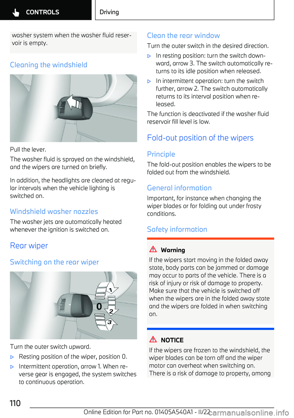 BMW X2 2023 Owners Manual washer system when the washer fluid reser BMW X2 2023 Owners Manual washer system when the washer fluid reser