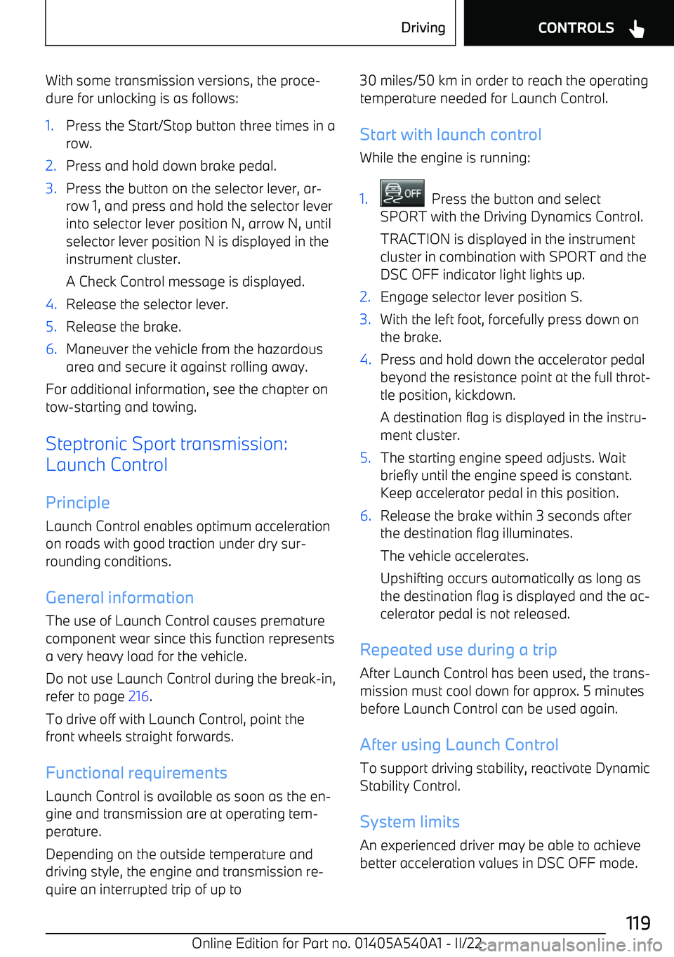 BMW X2 2023 Owners Manual With some transmission versions, the proce BMW X2 2023 Owners Manual With some transmission versions, the proce
