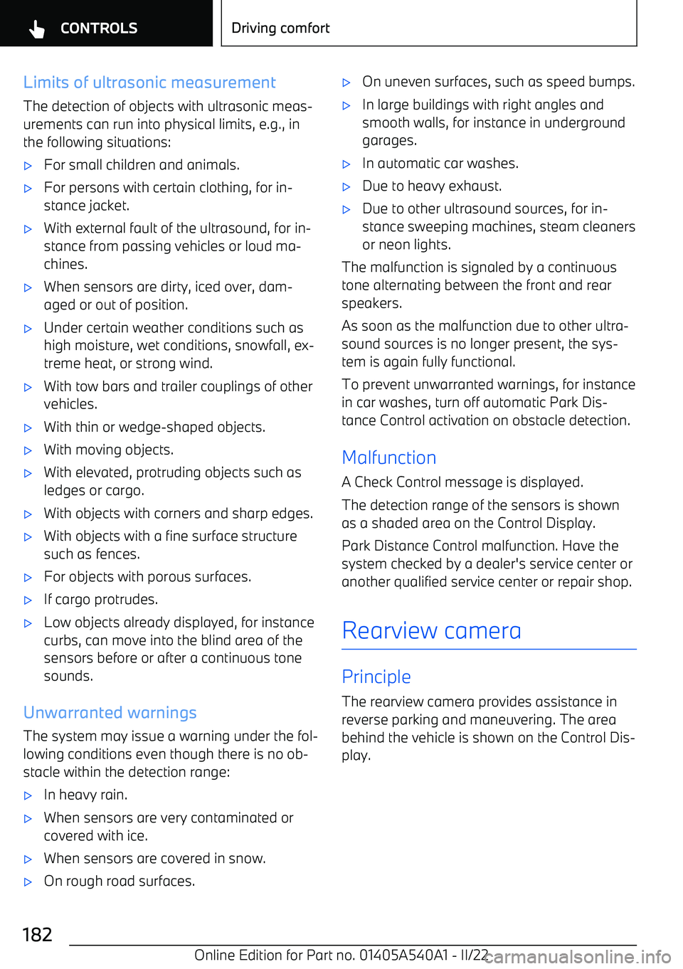 BMW X2 2023 Owners Manual Limits of ultrasonic measurementThe detection of objects with ultrasonic meas BMW X2 2023 Owners Manual Limits of ultrasonic measurementThe detection of objects with ultrasonic meas