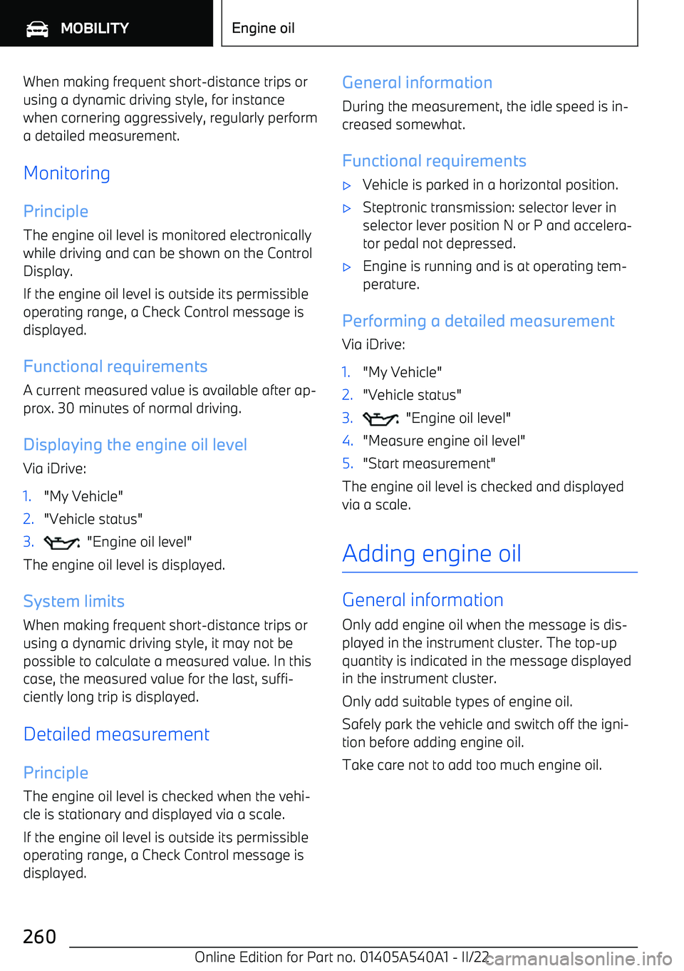 BMW X2 2023  Owners Manual When making frequent short