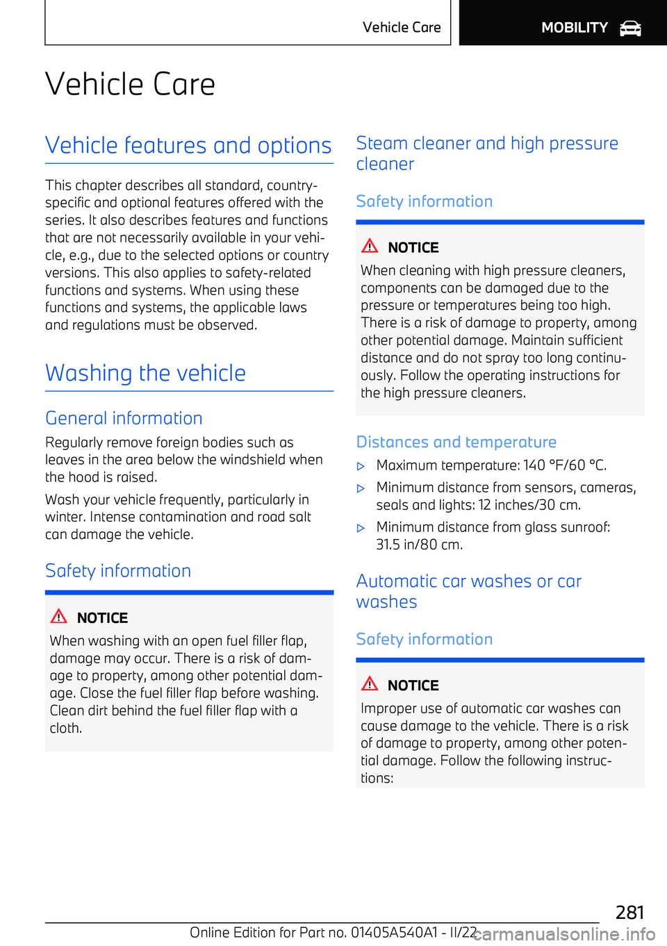 BMW X2 2023  Owners Manual Vehicle CareVehicle features and options
This chapter describes all standard, country