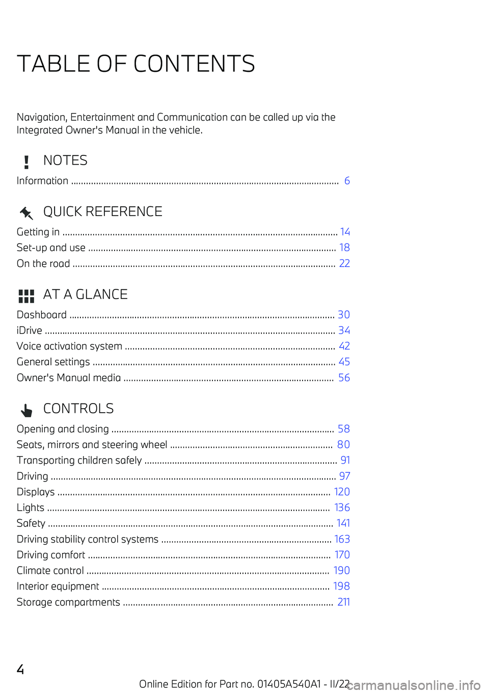 BMW X2 2023 Owners Manual TABLE OF CONTENTSNavigation, Entertainment and Communication can be called up via theIntegrated Owner BMW X2 2023 Owners Manual TABLE OF CONTENTSNavigation, Entertainment and Communication can be called up via theIntegrated Owner