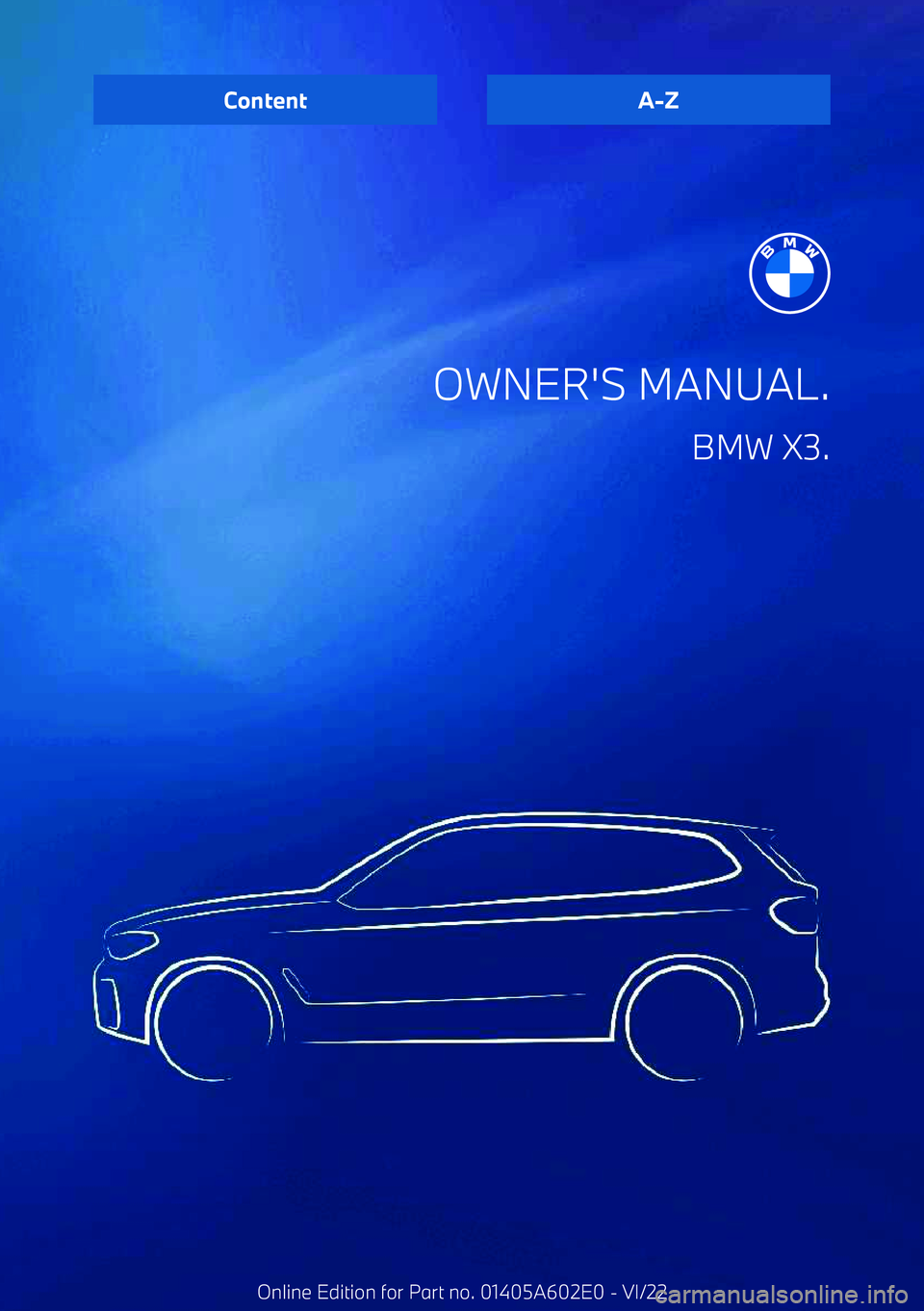 BMW X3 2023  Owners Manual 