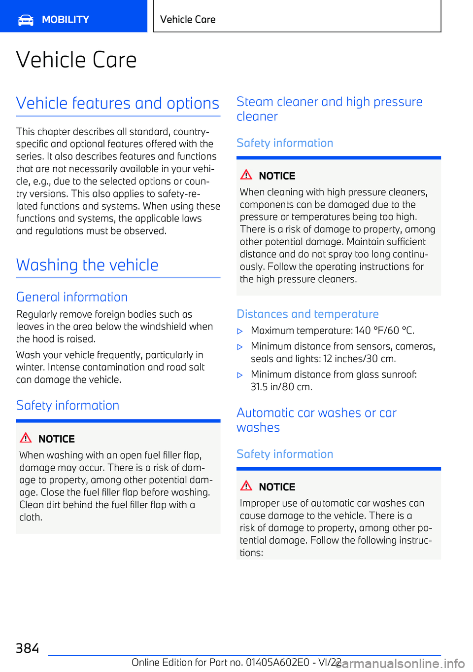 BMW X3 2023 Owners Manual Vehicle CareVehicle features and options
This chapter describes all standard, country BMW X3 2023 Owners Manual Vehicle CareVehicle features and options
This chapter describes all standard, country