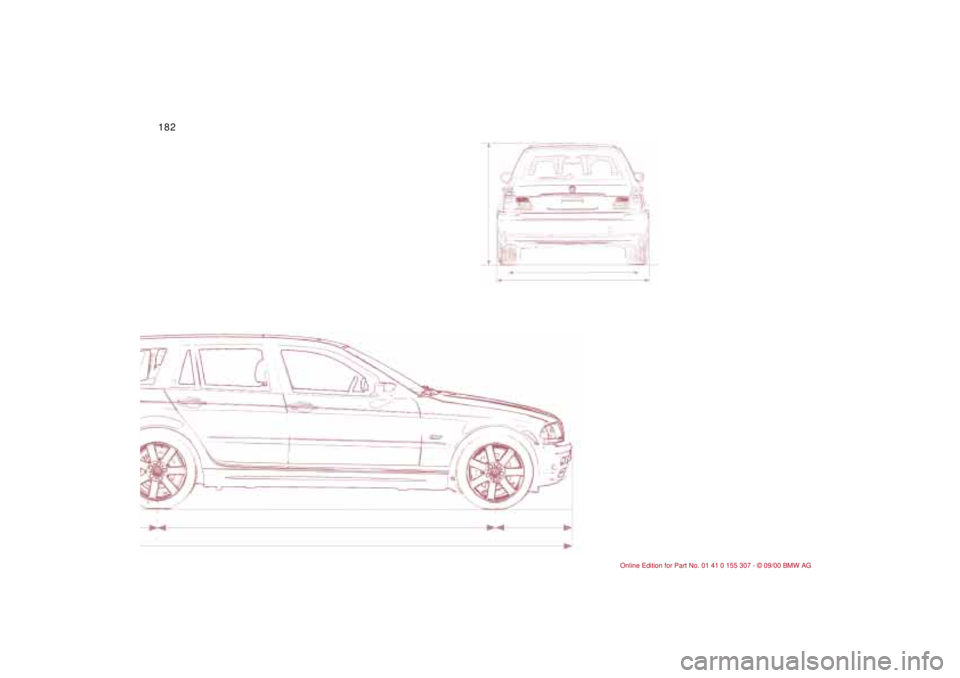 BMW 325I 2001  Owners Manual 182n 