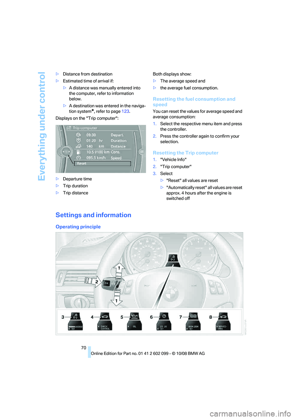BMW 335I XDRIVE 2009 Manual PDF Everything under control
70
>
Distance from destination
> Estimated time of arrival if:
>A distance was manually entered into
the computer, refer to information
below.
> A destination was ente red i BMW 335I XDRIVE 2009 Manual PDF Everything under control
70
>
Distance from destination
> Estimated time of arrival if:
>A distance was manually entered into
the computer, refer to information
below.
> A destination was ente red i