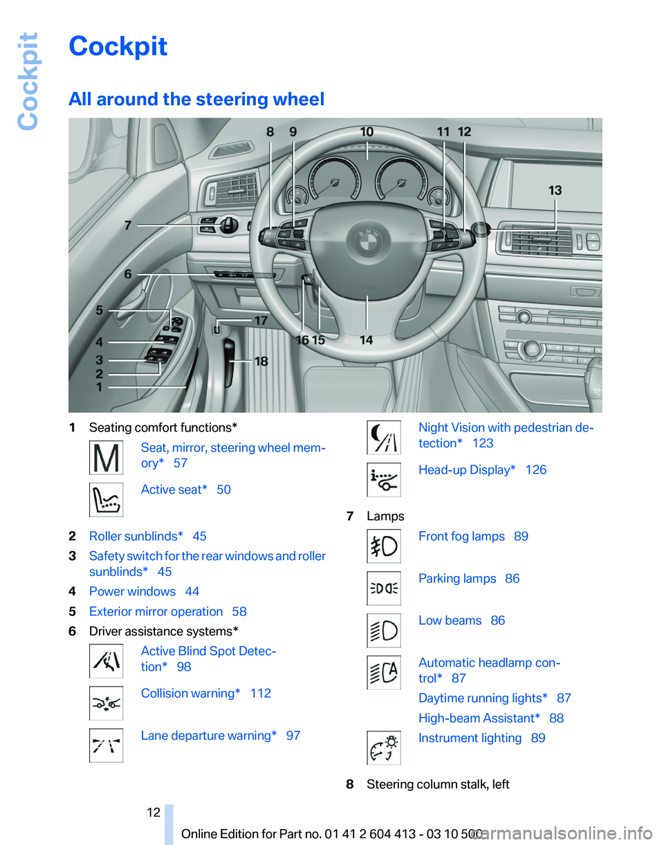 BMW 535I GRAN TURISMO 2010 User Guide BMW 535I GRAN TURISMO 2010 User Guide