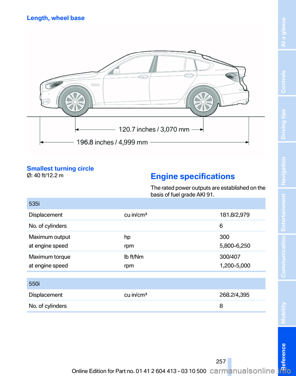 BMW 535I GRAN TURISMO 2010 Owners Manual BMW 535I GRAN TURISMO 2010 Owners Manual