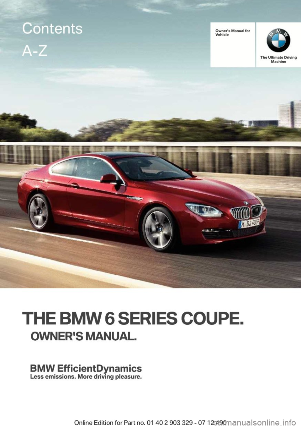 BMW 650I COUPE 2013 Owners Manual BMW 650I COUPE 2013 Owners Manual