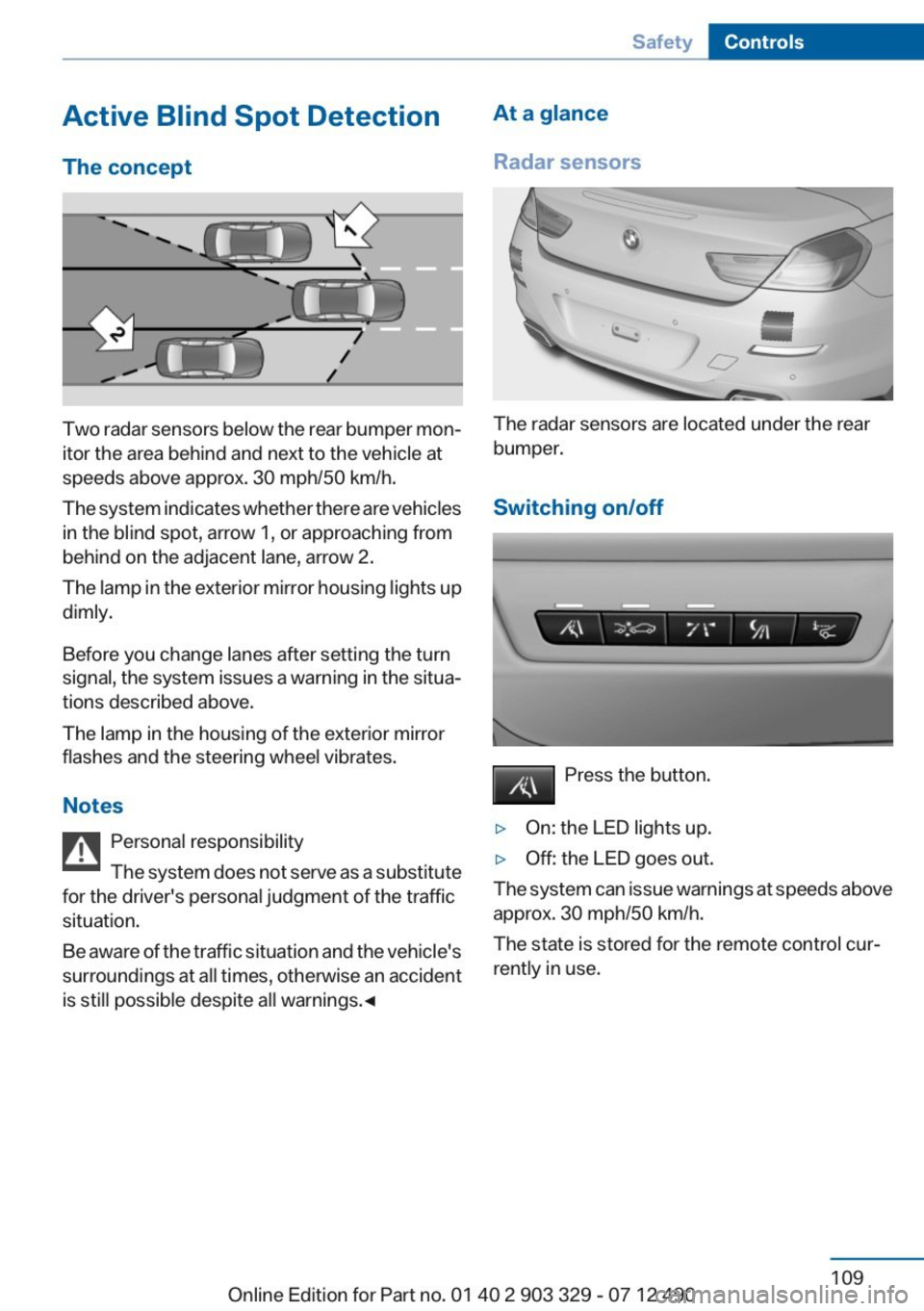 BMW 650I COUPE 2013 Owners Manual BMW 650I COUPE 2013 Owners Manual