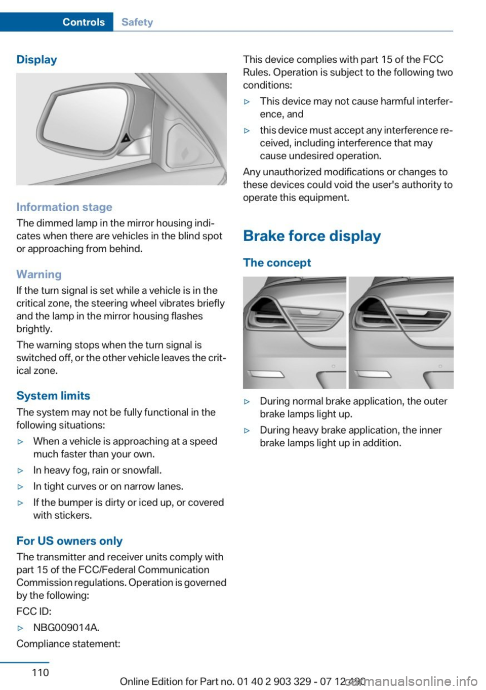 BMW 650I COUPE 2013  Owners Manual 