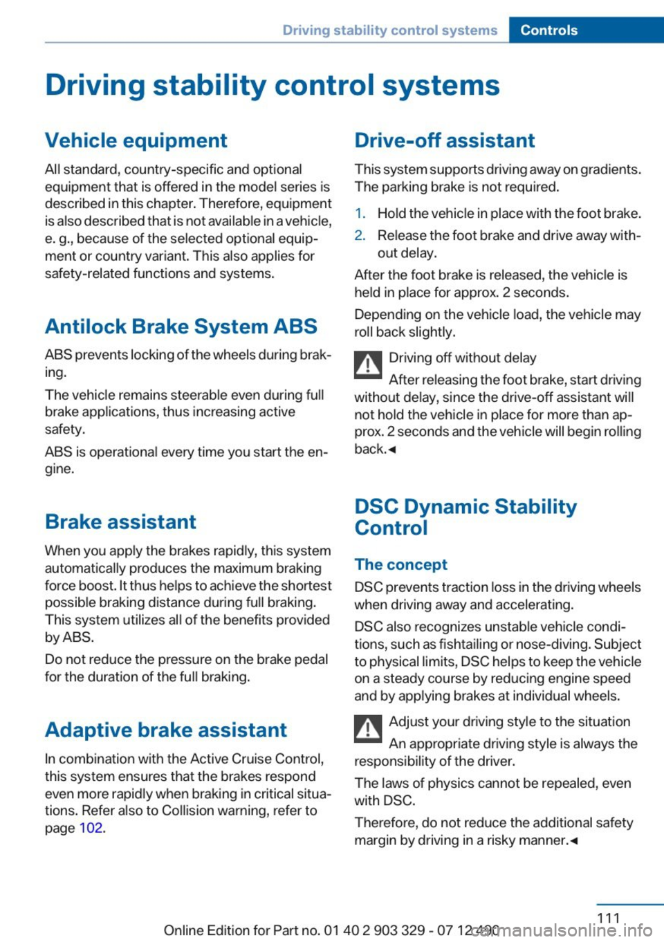 BMW 650I COUPE 2013  Owners Manual 