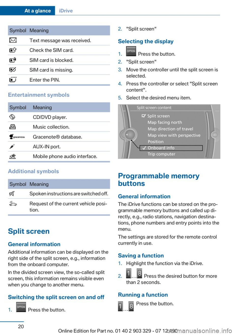 BMW 650I COUPE 2013 Owners Manual 