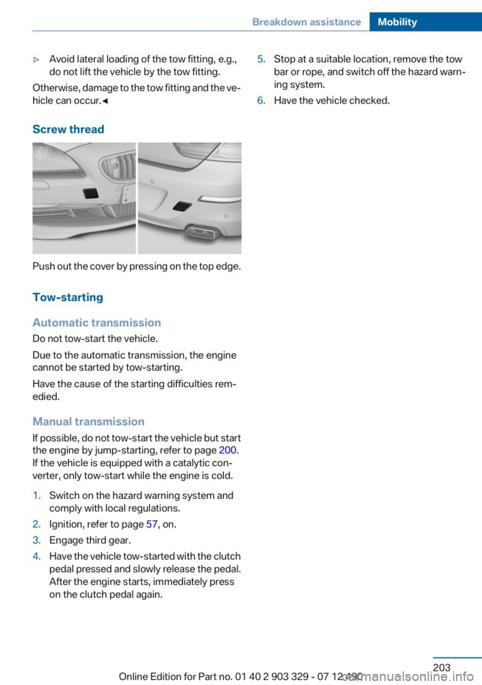 BMW 650I COUPE 2013 Owners Manual BMW 650I COUPE 2013 Owners Manual