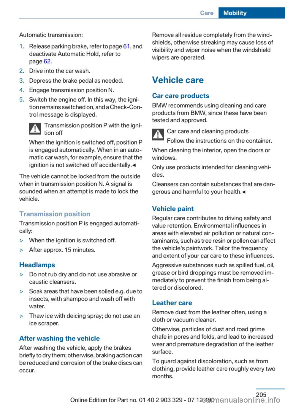 BMW 650I COUPE 2013 Owners Manual BMW 650I COUPE 2013 Owners Manual